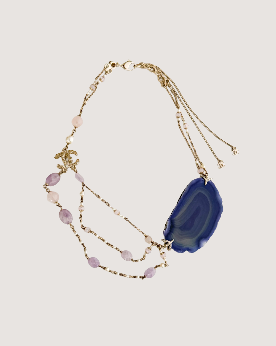 Chanel F/W 2012 by Karl Lagerfeld Purple Amethyst & Rose Quartz